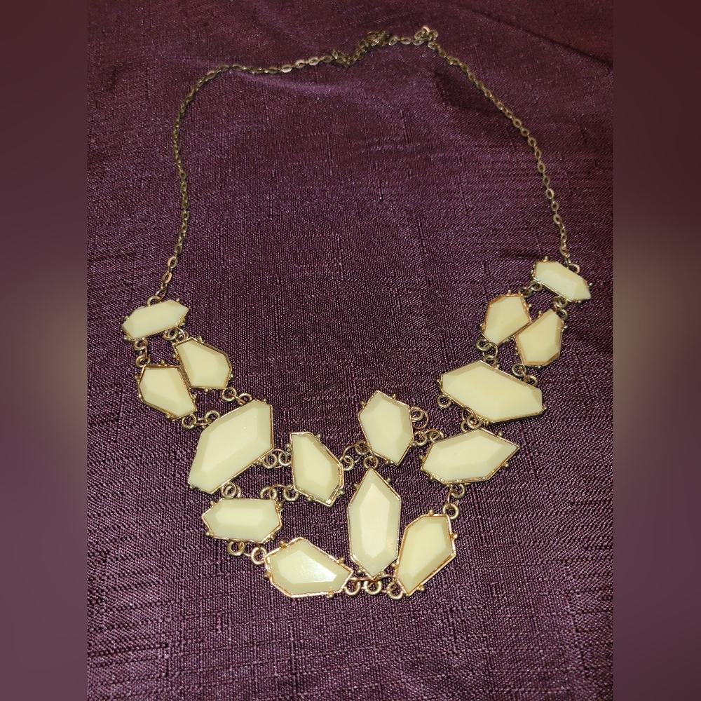 Cream and gold necklace